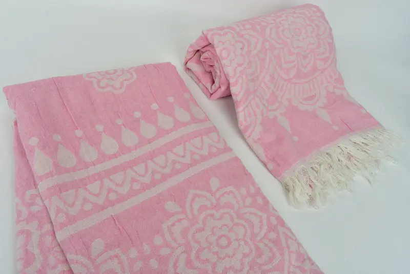 Bachelor Towel, Turkish beach towel, 74x36 Cotton Floral Patterned Towel, Baby Boy Gift, Bath towel, Summer Gift Ideas, Large Turkish Towel - 8