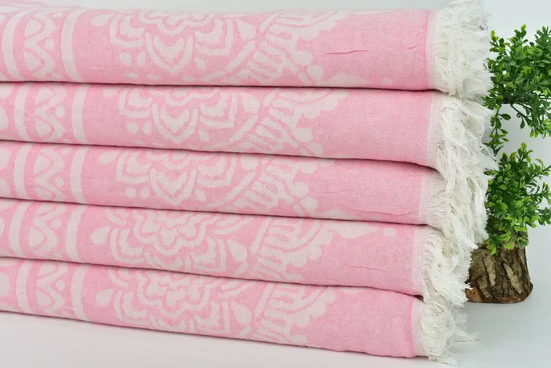Bachelor Towel, Turkish beach towel, 74x36 Cotton Floral Patterned Towel, Baby Boy Gift, Bath towel, Summer Gift Ideas, Large Turkish Towel - 4