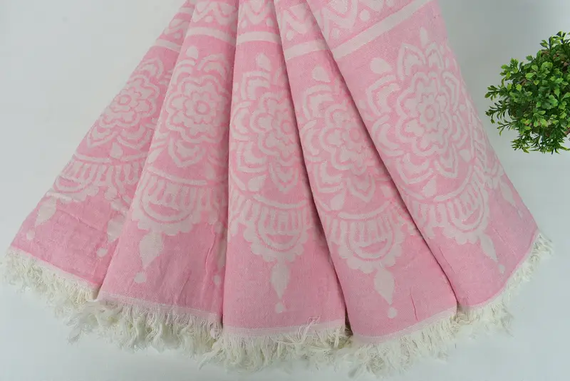 Bachelor Towel, Turkish beach towel, 74x36 Cotton Floral Patterned Towel, Baby Boy Gift, Bath towel, Summer Gift Ideas, Large Turkish Towel - 5