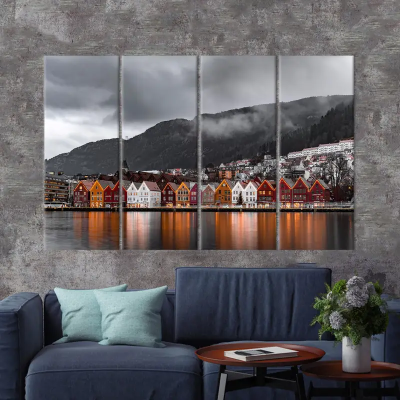 Mountain Canvas Art, Coastal Wall Art, Norway Art Decor, Farmhouse Art, Canvas Wall Art, Home Decor Art, Modern Wall Art, Canvas Art - 3