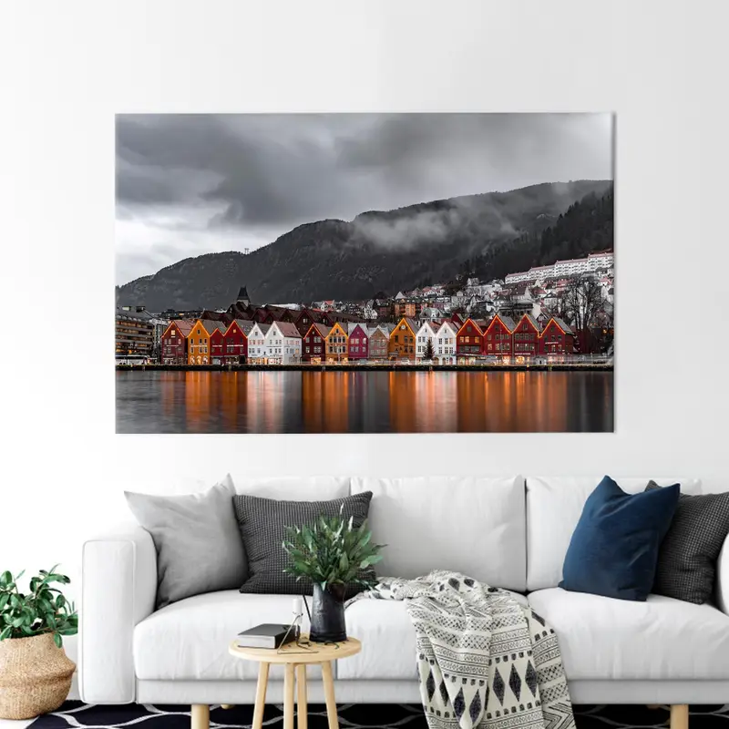 Mountain Canvas Art, Coastal Wall Art, Norway Art Decor, Farmhouse Art, Canvas Wall Art, Home Decor Art, Modern Wall Art, Canvas Art - 1