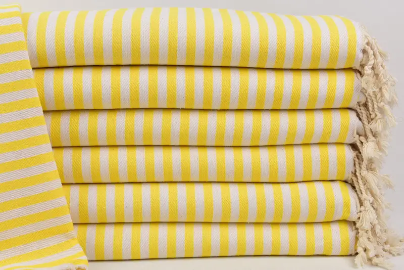 Organic Beach Towel, Organic Cotton Striped Towel, 38x71 Inches