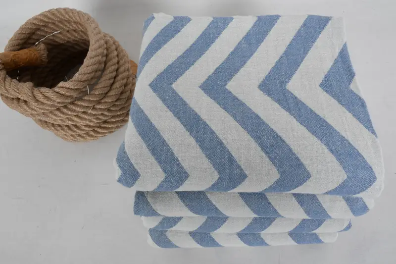 Personalized Towel, Wedding For Favor, 70x40 Cotton Zigzag Design Towel, Custom Wedding Gift, Best Beach Towel, Pool Towels, Organic Beach Towel - 4