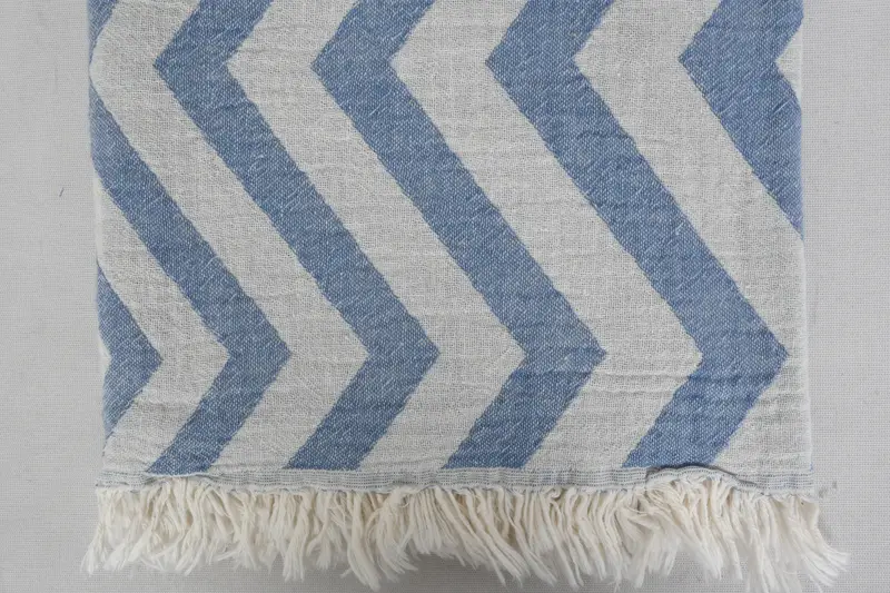 Personalized Towel, Wedding For Favor, 70x40 Cotton Zigzag Design Towel, Custom Wedding Gift, Best Beach Towel, Pool Towels, Organic Beach Towel - 5