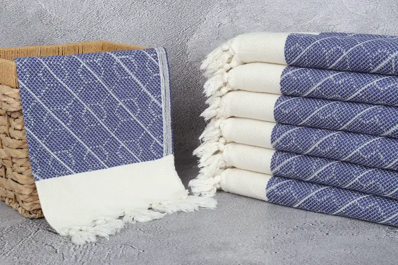 Wedding Gift Kitchen Towel, Personalize Gift, Personalized Gifts, Bridesmaid Gifts, Handmade Gift, 36x18 Cotton Geometric Towel, Monogram Hand Towel - 3