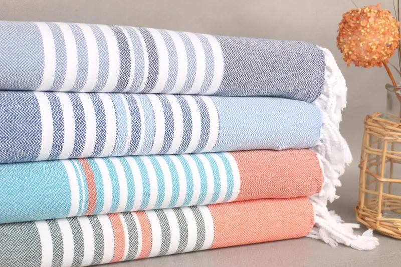 Lightweight towel, Best Friend Christmas Gift, Towel With Name, 68x40 Cotton Striped Towel, Turkish bath towel, Absorbent towel, Bachelorette Towel - 2