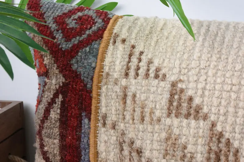 Kilim Pillow Cover, Boho Pillow, Kilim Cushion Sham, Cushion Cover, Handmade Throw Pillow Case, 12x43 Beige Pillow Sham, Tribal Cushion Case - 2