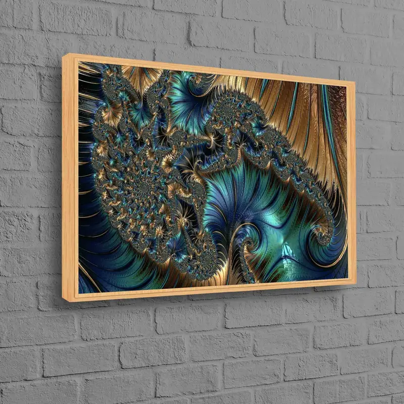 Çağdaş Soyut Fraktal Kanvas Tablo Baskı - Canlı Sanat Dekor