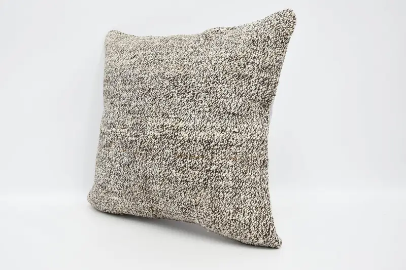 Southwestern Pillow Case, Kilim Pillow Cover, Aesthetic Pillow, Vintage Pillow, Cushion, 16x16 Brown Pillow Cover, Turkish Kilim Pillow - 4