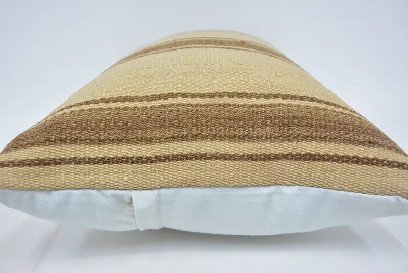 Vintage Kilim Pillow, Kilim Pillow Cover, 16x24 Beige Cushion Case, Boho Pillow, Cushion, Traditional Pillow Case, Ethnic Throw Cushion Case - 5