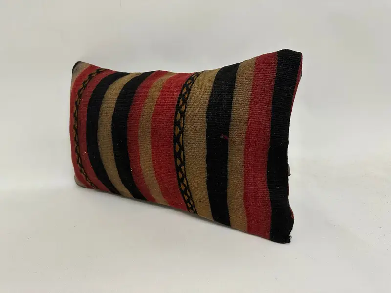 Ethnic Throw Pillow, 12x20 Blue Pillow, Pillow, Home Decor Pillow, Kilim Cushion Sham, Turkish Pillow, Anatolian Cushion Case, Boho Throw Pillow - 4