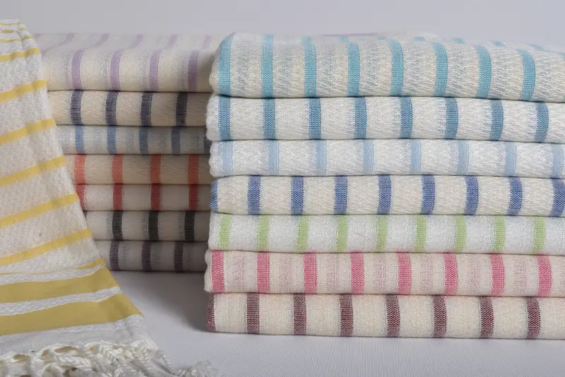 Wedding Towel, Personalized Gift For Him, Bachelor Bachelorette Party Favors, Organic towel, 70x40 Cotton Striped Towel, Gym Towel, Peshtemal Towel - 2
