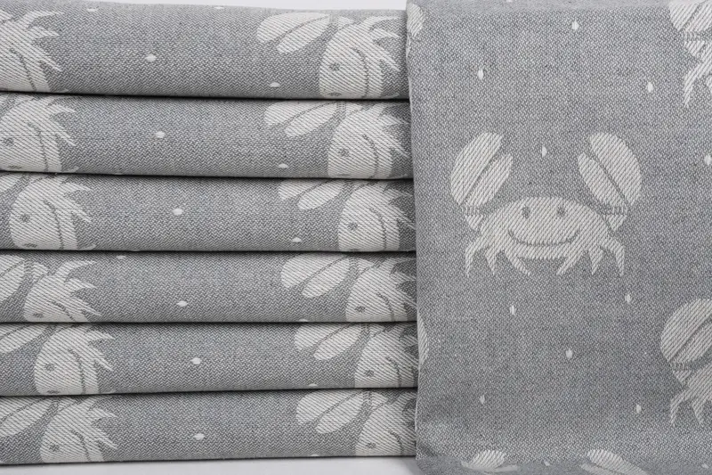 Oversized Beach Towel, Family Gift, Turkish bath towel, Bachelorette Party Gifts, 68x40 Cotton Crab Design Towel, Personalized Gift, Scarf Towel - 2