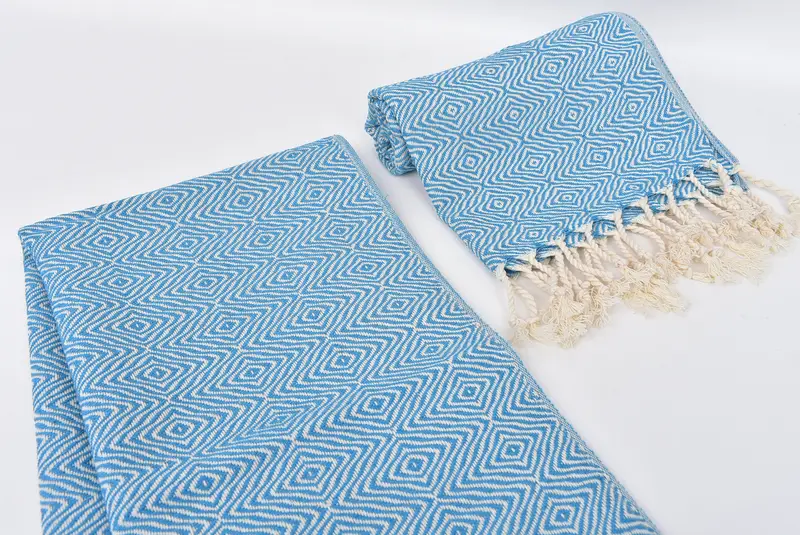 Monogrammed Hand Towel, 36x18 Cotton Zigzag Diamond Towel, Grandma Gift, Guest Towel, Personalized Hand Towel, Personalized Gift, Holiday Towel - 7