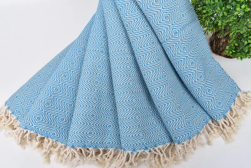 Monogrammed Hand Towel, 36x18 Cotton Zigzag Diamond Towel, Grandma Gift, Guest Towel, Personalized Hand Towel, Personalized Gift, Holiday Towel - 4