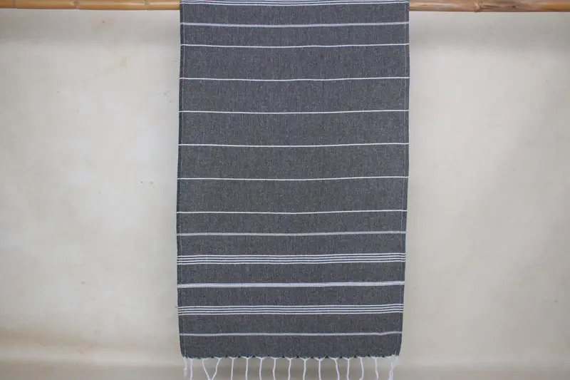 Monogrammed Hand Towel, Personalized Gift, Bridesmaid Gift, Custom Hand Towel, 38x18 Cotton Striped Towel, Birthday Gift, Customized Turkish Towel - 4