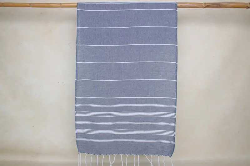 Monogrammed Hand Towel, Personalized Gift, Bridesmaid Gift, Custom Hand Towel, 38x18 Cotton Striped Towel, Birthday Gift, Customized Turkish Towel - 5