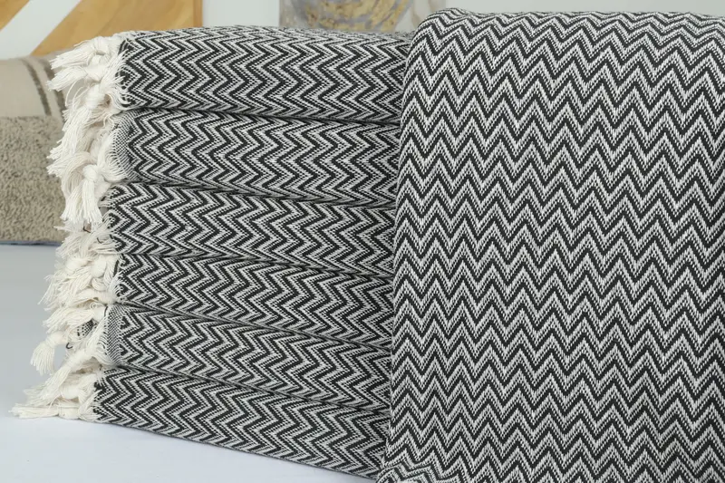 Housewarming Gift, Bachelorette Gifts, Turkish Tablecloth, Beach Blanket, Bachelorette Party Favors, 76x64 Cotton Zig zag Towel, Organic Throw - 2