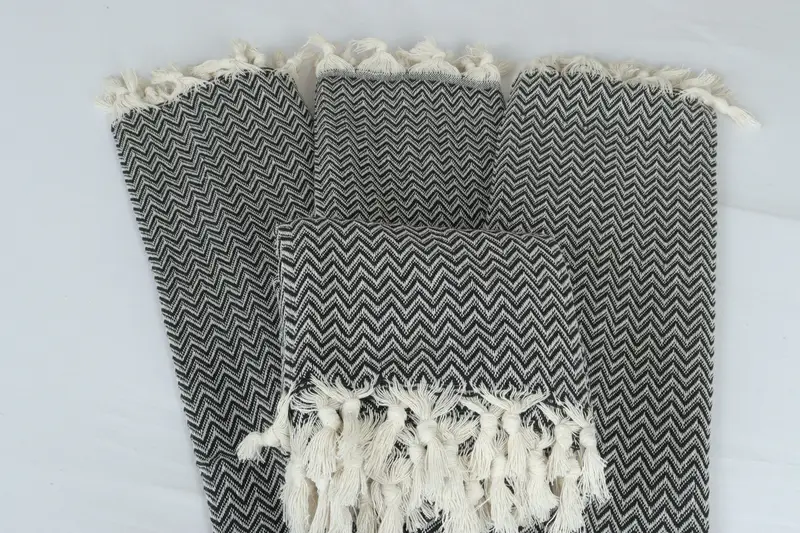 Housewarming Gift, Bachelorette Gifts, Turkish Tablecloth, Beach Blanket, Bachelorette Party Favors, 76x64 Cotton Zig zag Towel, Organic Throw - 5