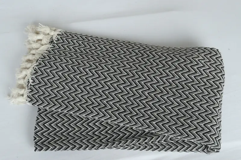 Housewarming Gift, Bachelorette Gifts, Turkish Tablecloth, Beach Blanket, Bachelorette Party Favors, 76x64 Cotton Zig zag Towel, Organic Throw - 6