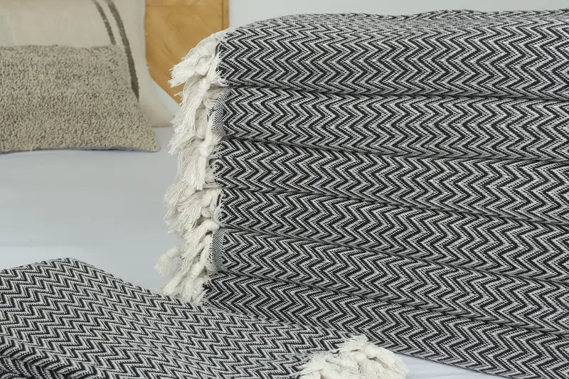 Housewarming Gift, Bachelorette Gifts, Turkish Tablecloth, Beach Blanket, Bachelorette Party Favors, 76x64 Cotton Zig zag Towel, Organic Throw - 3