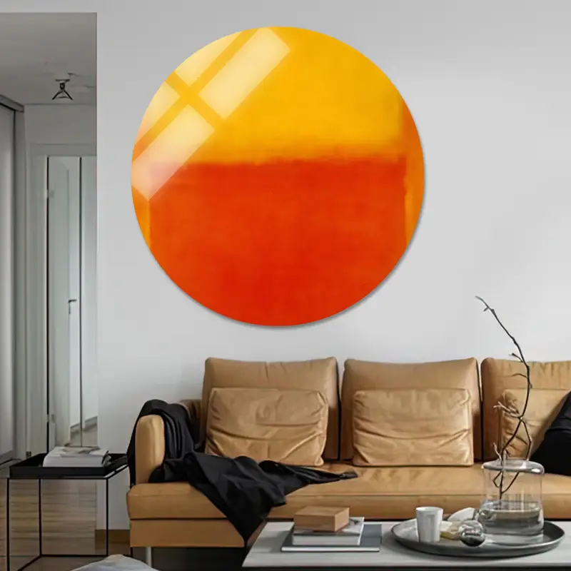 トレンディな自由奔放に生きるオレンジ キャンバス プリント: エレガント、ミニマル、芸術的