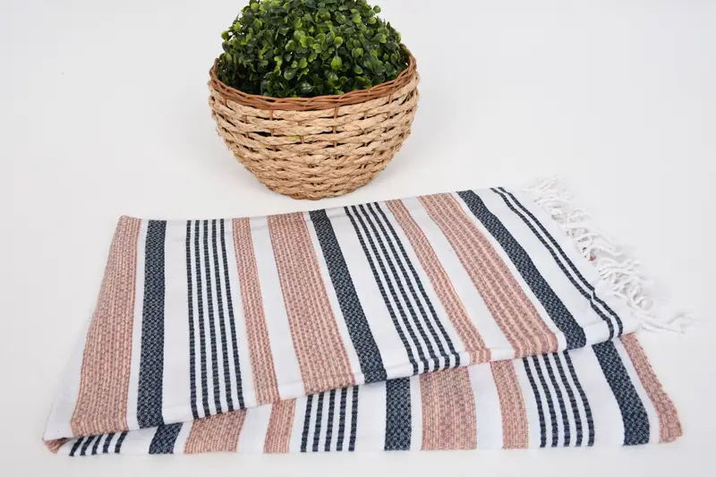Housewarming Gift, Handwoven Turkish Towel, Spa Towel, Valentines Day Gift For Him, 70x40 Cotton Striped Towel, Quick-dry towel, Beach Towel Bulk - 4