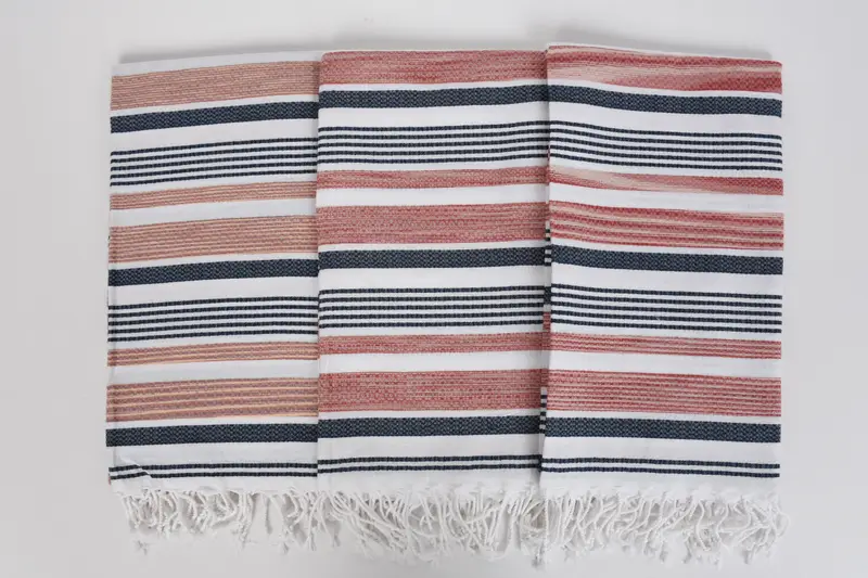 Housewarming Gift, Handwoven Turkish Towel, Spa Towel, Valentines Day Gift For Him, 70x40 Cotton Striped Towel, Quick-dry towel, Beach Towel Bulk - 7