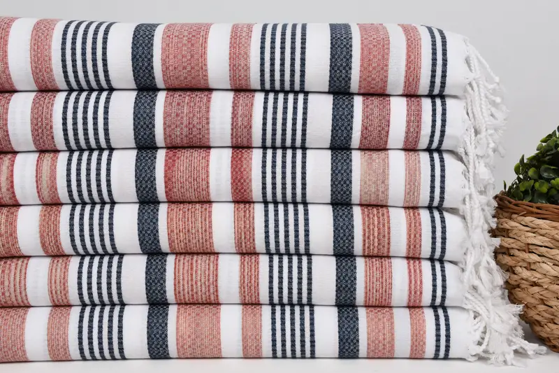 Housewarming Gift, Handwoven Turkish Towel, Spa Towel, Valentines Day Gift For Him, 70x40 Cotton Striped Towel, Quick-dry towel, Beach Towel Bulk - 2