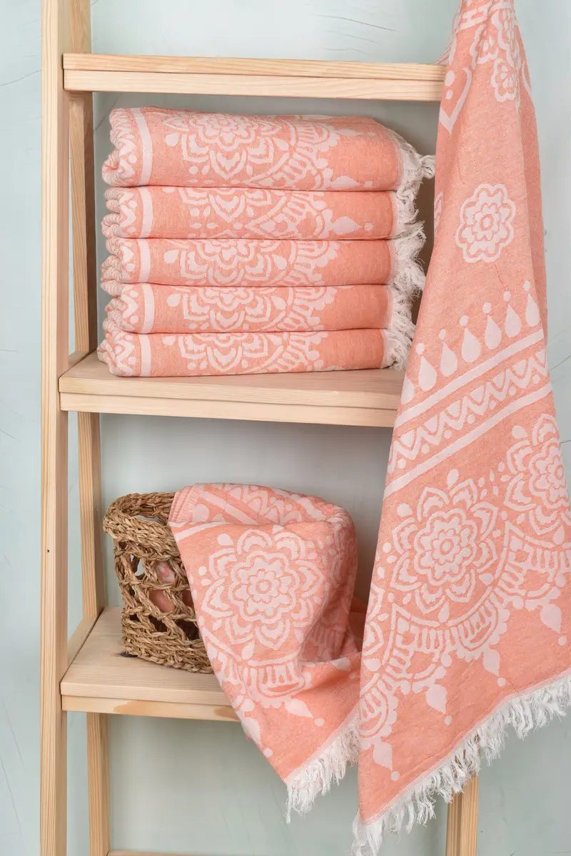 Embroidered Towel, Beach Towel Bulk, Spa Towel, Gym Towel, 74x36 Cotton Floral Patterned Towel, Absorbent towel, Bachelor Gifts, Home Decor Towel - 4