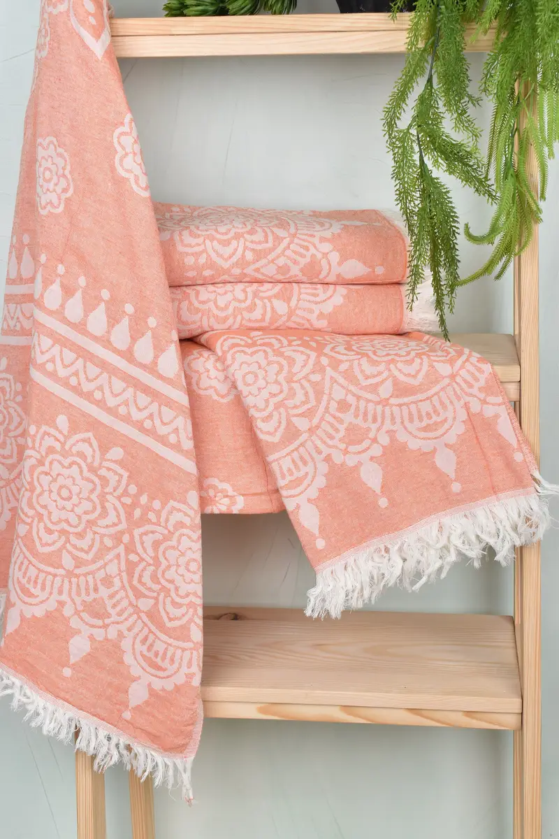 Embroidered Towel, Beach Towel Bulk, Spa Towel, Gym Towel, 74x36 Cotton Floral Patterned Towel, Absorbent towel, Bachelor Gifts, Home Decor Towel - 7
