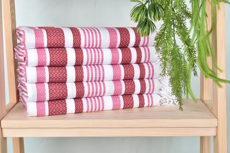 Quick-drying cotton Turkish beach towel, Large Turkish Towel, Bathroom Towel, Handmade Gift, 70x40 Cotton Striped Towel, Housewarming Gift - 2