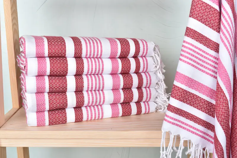 Quick-drying cotton Turkish beach towel, Large Turkish Towel, Bathroom Towel, Handmade Gift, 70x40 Cotton Striped Towel, Housewarming Gift - 1