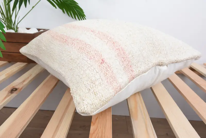 Office Chair Cushion Cover, 18x18 White Pillow Sham, Ethnical Kilim Rug Pillow, Customized Cushion, Boho Pillow, Pillow Cover, Vintage Pillow - 6