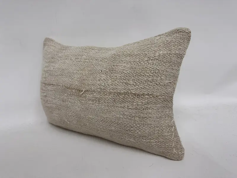 12x20 White Pillow Cover, Turkish Kilim Pillow, Boho Pillow Sham Cover, Vintage Pillow, Customized Cushion, Cushion, Sustainable Pillow Sham - 4