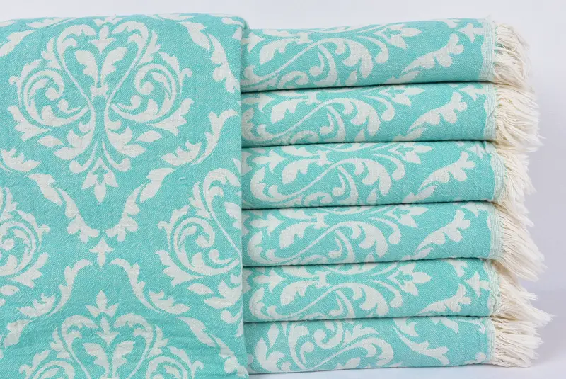 68x36 Cotton Baroque Towel, Bridesmaid Gifts, Beach Theme Wedding Gift, Scarf Towel, Quick-dry peshtemal, Quick-dry towel, Baby Boy Gift - 1