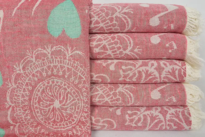 Bridal Gifts, Bridesmaid Gift, Hammam towel, 70x40 Cotton Christmas Design, Deer Pattern Towel, Custom Wedding Gifts, Handwoven Turkish Towel - 2
