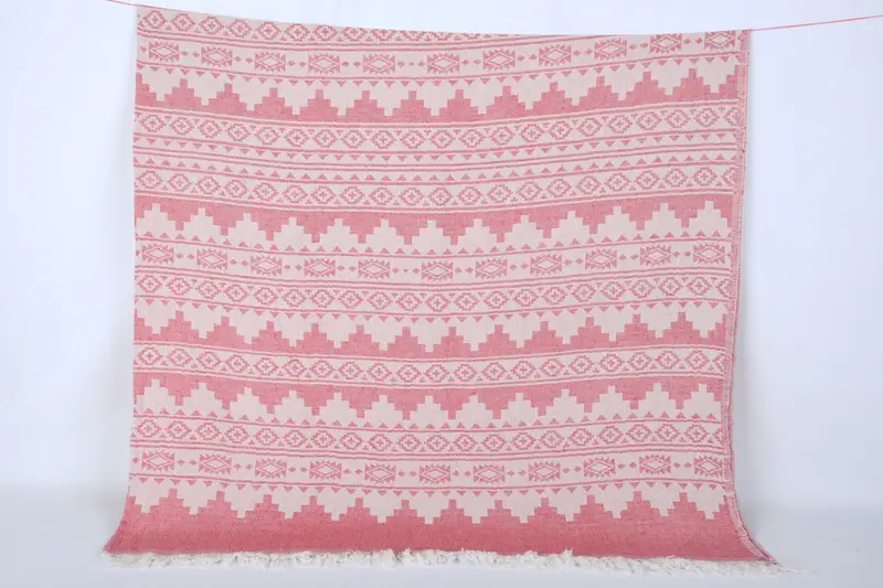 Turkish Tablecloth, Turkish Blanket, Bridal Shower Gift, Halloween Gifts, Bachelorette Gifts, 86x56 Cotton Kilim Towel, Bachelorette Large Towel - 7