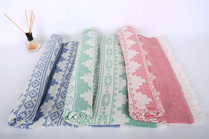 Turkish Tablecloth, Turkish Blanket, Bridal Shower Gift, Halloween Gifts, Bachelorette Gifts, 86x56 Cotton Kilim Towel, Bachelorette Large Towel - 5