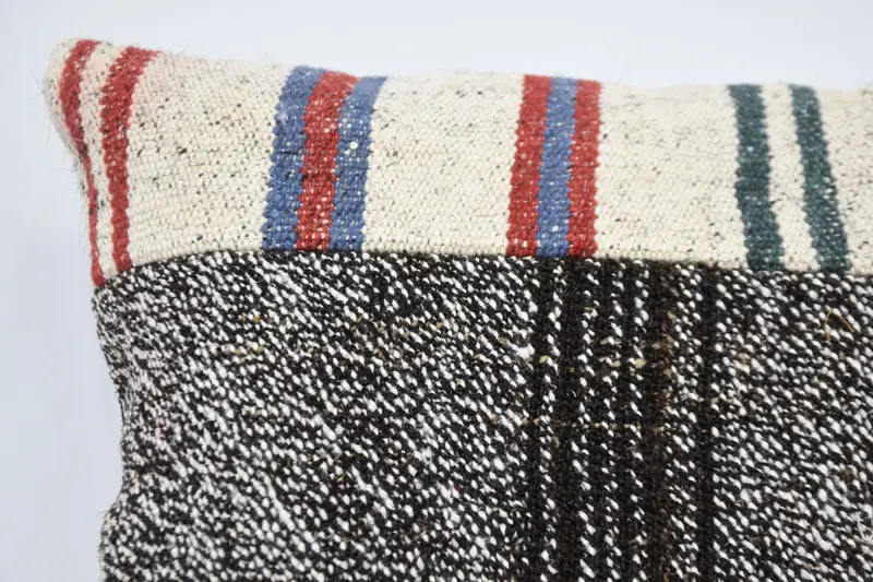 Cushion, Turkish Kilim Pillow, Throw Kilim Pillow, Vintage Throw Pillow Cover, 18x18 Beige Cushion Case, Chair Cushion Cover, Vintage Kilim Pillow - 2