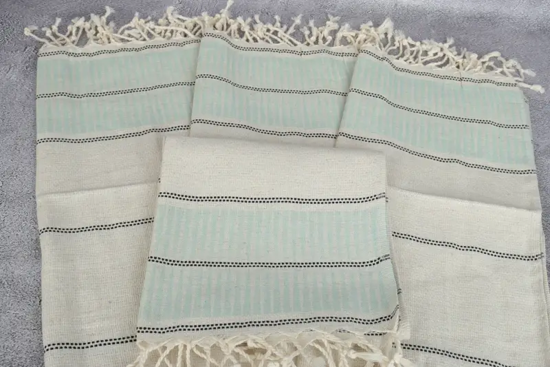 Personalized Kitchen Towel, Custom Hand Towel, 40x20 Linen Striped Towel, Monogram Towels, Home Decor Towel, Summer Gift, Monogram Kitchen Towel - 4