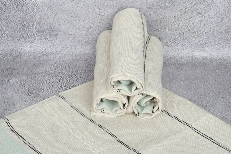 Personalized Kitchen Towel, Custom Hand Towel, 40x20 Linen Striped Towel, Monogram Towels, Home Decor Towel, Summer Gift, Monogram Kitchen Towel - 7