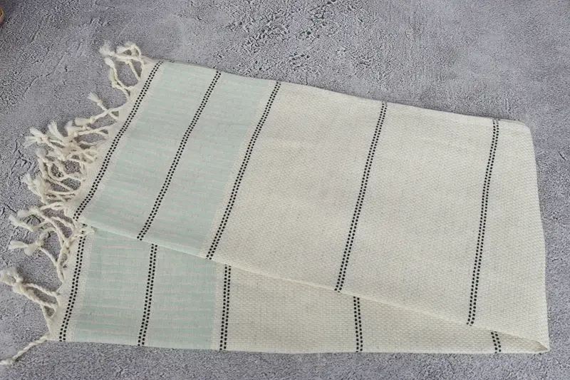 Personalized Kitchen Towel, Custom Hand Towel, 40x20 Linen Striped Towel, Monogram Towels, Home Decor Towel, Summer Gift, Monogram Kitchen Towel - 6