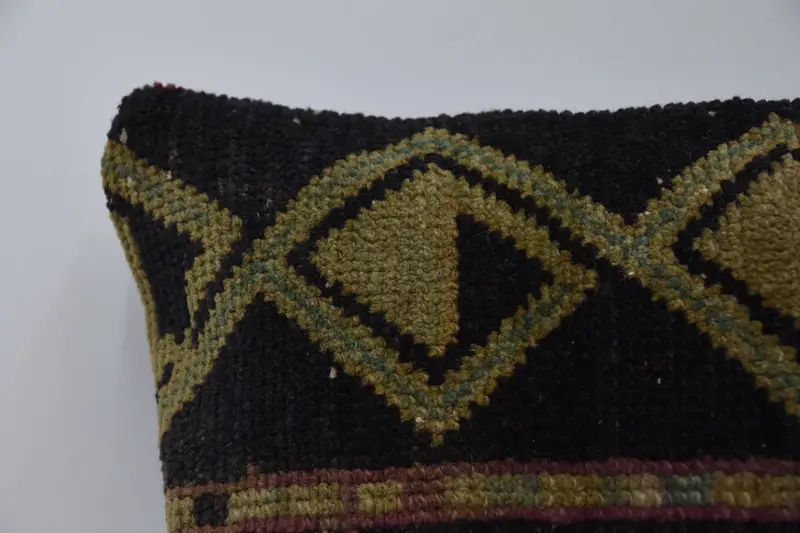 16x16 Yellow Pillow, Cushion, Throw Kilim Pillow, Vintage Kilim Pillow Pillow Case, Ethnical Kilim Rug Pillow, Turkish Kilim Pillow - 2