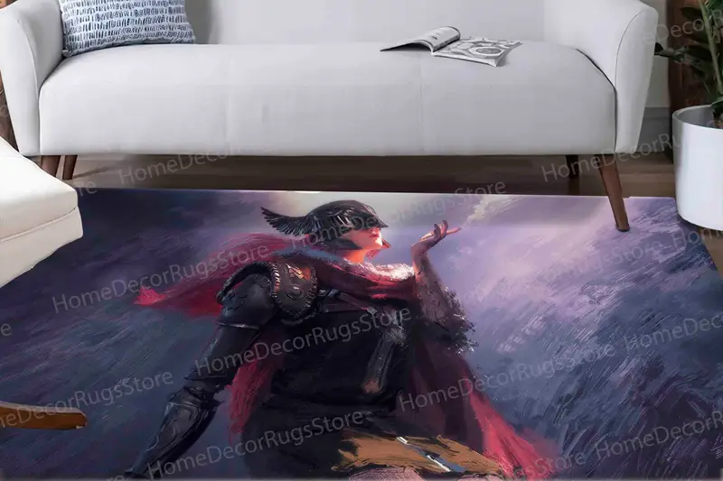 Teppich mit geometrischem Druck: Modernes Design für Wohnräume