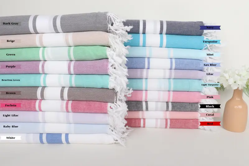 Bachelorette Party Gifts, Quick-dry peshtemal, Bachelorette Towel, Summer Gift Ideas, Bridal Shower Gifts, 70x40 Cotton Striped Towel, Hammam towel - 1