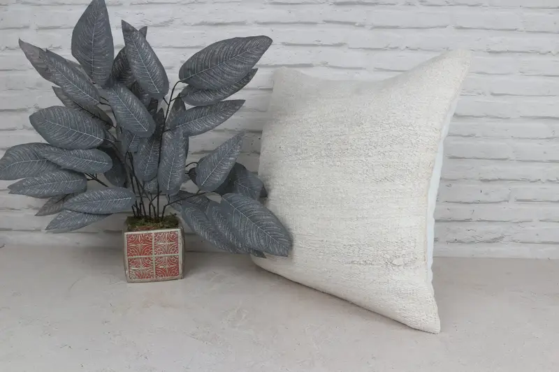 20x20 White Cushion Case, Gift Pillow, Vintage Kilim Throw Pillow, Pillow Case, Outdoor Patio Pillow Sham, Kilim Cushion Sham, Tapestry Pillow Cover - 5