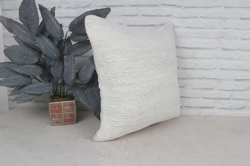 20x20 White Cushion Case, Gift Pillow, Vintage Kilim Throw Pillow, Pillow Case, Outdoor Patio Pillow Sham, Kilim Cushion Sham, Tapestry Pillow Cover - 4