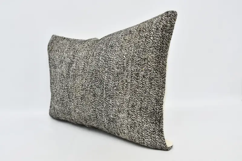Patio Pillow Cover, Vintage Pillow, Pillow Case, Vintage Kilim Throw Pillow, Sofa Bolster Cushion, 20x28 Black Pillow Sham, Interior Designer Pillow - 4