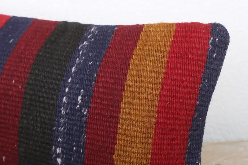 8x16 Red Pillow Cover, Vintage Pillow, Wool Kilim Pillow Pillow Case, Interior Designer Pillow, Pillow Case, Turkish Kilim Pillow - 5